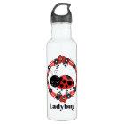 Cute girls ladybug add name water bottle