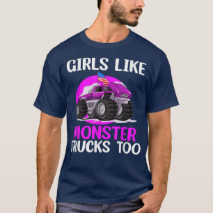 Cute Girls Like Monster Truck Too 310 T-Shirt