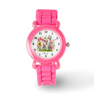Cute girls llama lovers customisable  watch