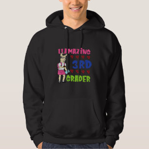 Cute Girls Llamazing 3rd Grader Llama Back to Scho Hoodie