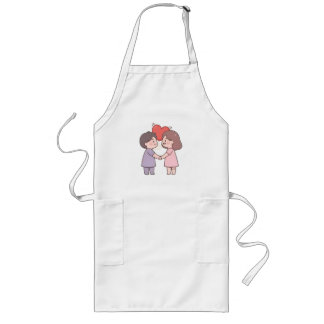 cute girls long apron