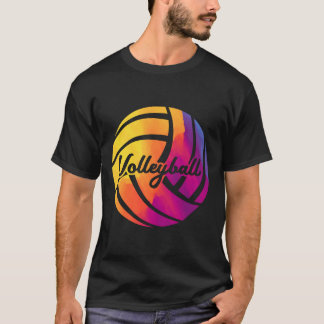 Cute Girls Mixed Colour Teenagers Volleyball Pullo T-Shirt