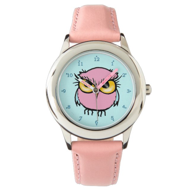 Cute Girls Owl Wrist Watch (Front)