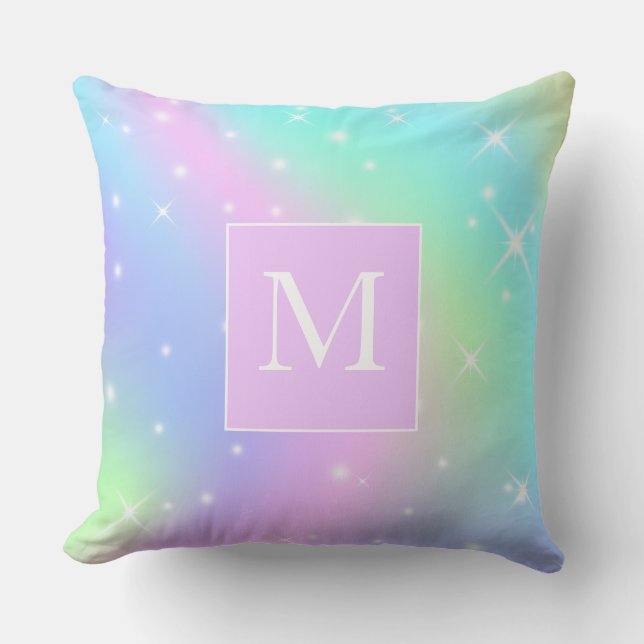 Cute Girls Personalised Monogram Initial  Cushion (Front)