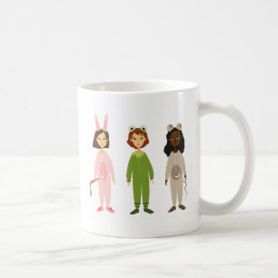 Cute girls pyjama friends theme coffee mug