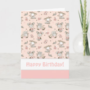 Cute Girls Reading Books Gift Ideas Card