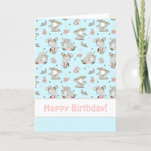 Cute Girls Reading Books Gift Ideas Card