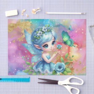 Cute girls room fairy decoupage tissue paper