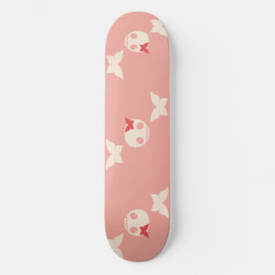 Cute Girls Skatedeck with Skulls and Butterflies Skateboard