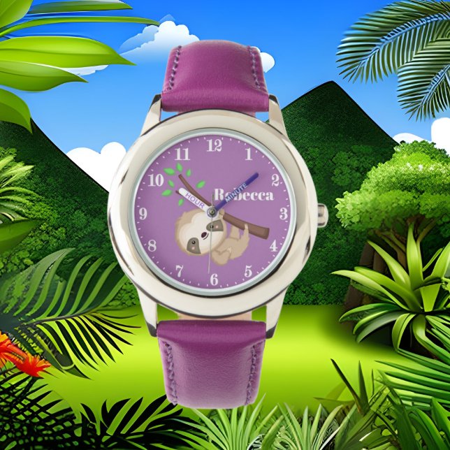 Cute girls sloth add name watch (Creator Uploaded)