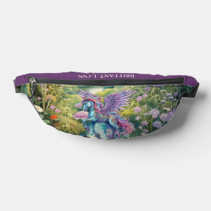 Cute girls unicorn add name  bum bags