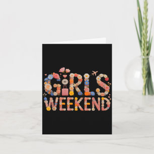 Cute girls weekend besties vacation sisters trip card