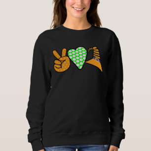 Cute Girls Woman Peace Love Witches Magic Fall Oct Sweatshirt