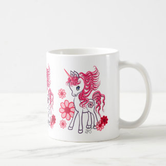 Cute Girly Baby Unicorn Red Coffee Mug