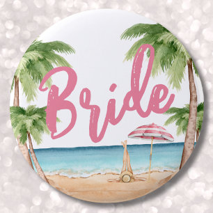 Cute Girly Bachelorette Party Bride 6 Cm Round Badge