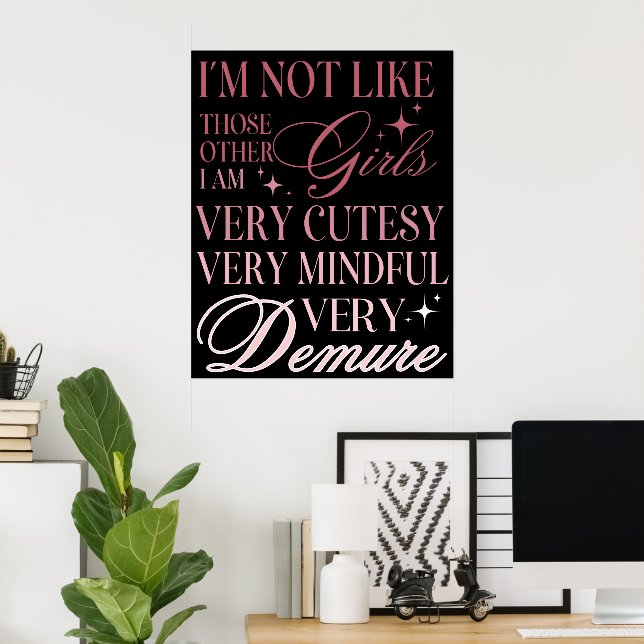 Cute Girly Bow Wall  Poster (Home Office)