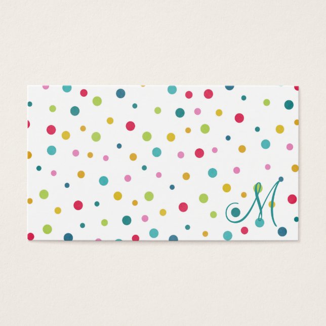 Cute girly colourful different sizes  polka dots (Front)