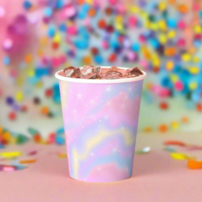 Cute Girly Colourful Rainbow Party Paper Cups (Creator Uploaded)