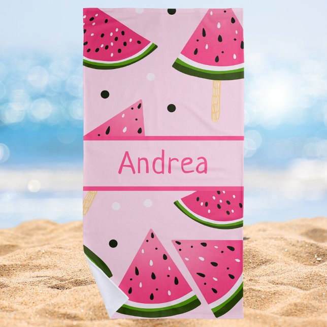 Cute Girly Cool Watermelon Beach Towel (Creator Uploaded)