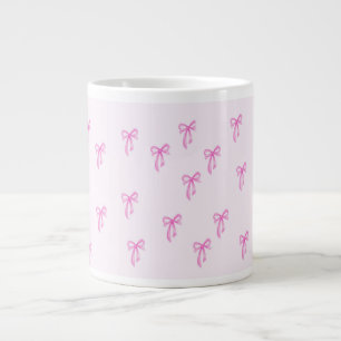 Cute Girly Coquette bow Large Coffee Mug