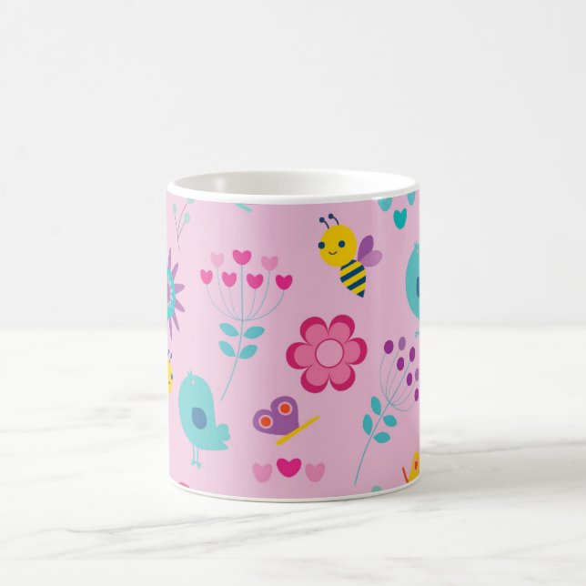 Cute Girly Design Coffee Mug (Center)