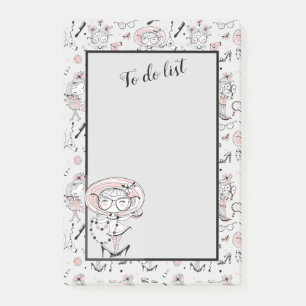 Cute Girly Dress Up Post-it Notes