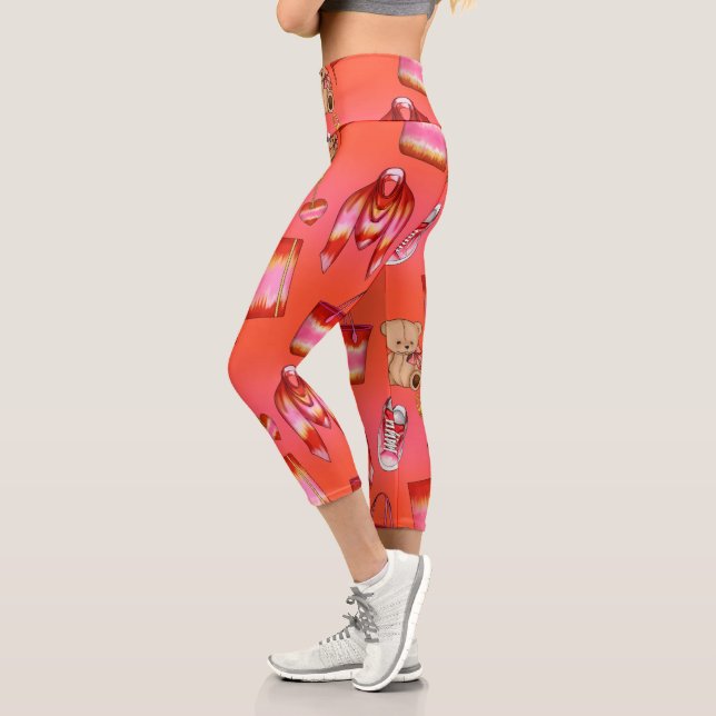 Cute & Girly Fashion Essentials Capri Leggings (Left)