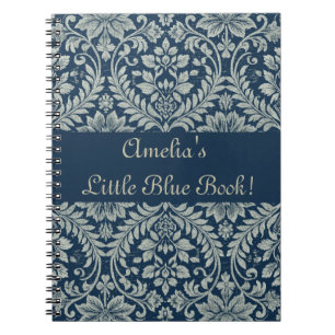 Cute Girly Floral Art Nouveau Wallpaper Pattern Notebook