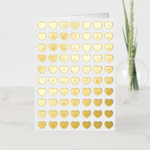 Cute girly fun custom conversation candy hearts foil greeting card