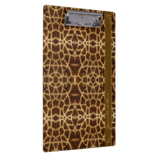 Cute Girly Giraffe Pattern Animal Print & Stiletto Clipboard