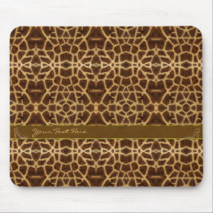 Cute Girly Giraffe Pattern Animal Print & Stiletto Mouse Pad