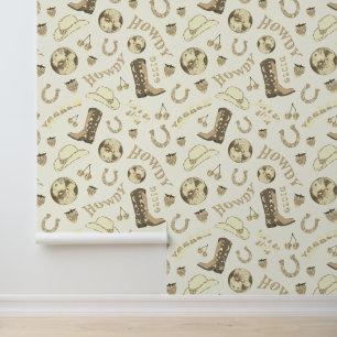 Cute Girly Gold Beige Disco Cowgirl Aesthetic Wallpaper