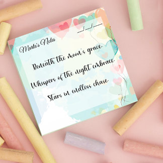 Cute Girly Heart Balloons 3" x 3" Post-it Notes