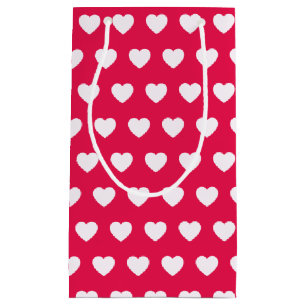 Cute Girly Heart Pattern Valentines Day Gift Small Gift Bag