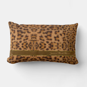 Cute Girly Jaguar Pattern Animal Print & Stiletto Lumbar Cushion
