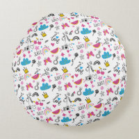 Cute Girly Kids Unicorn Rainbow Butterflies Hearts