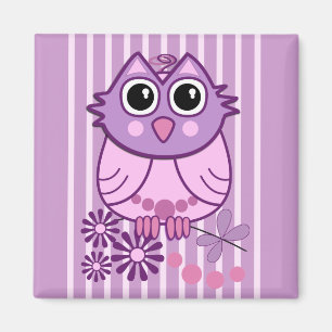 Cute girly magnet with Baby Owl