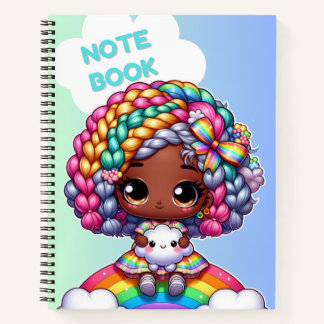 Cute girly notebook design/ Chibi