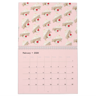 cute girly pancake Doughnuts cake fruit foodie Calendar