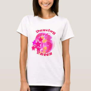 Cute Girly Pink Disco Ball Dancing Queen T-Shirt
