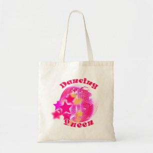 Cute Girly Pink Disco Ball Dancing Queen Tote Bag
