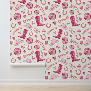 Cute Girly Pink Disco Cowgirl Aesthetic Wallpaper