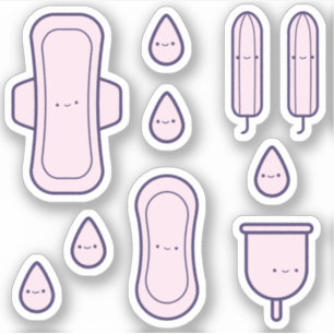 Cute Girly Pink Pad Tampon Set First Period Party