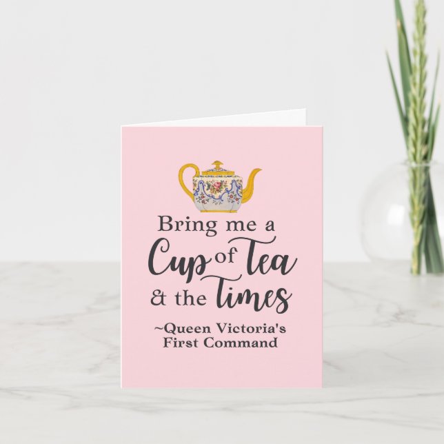 Cute Girly Pink Queen Victoria Bookish Graduation Card (Front)