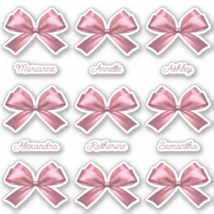 Cute Girly Pink Satin Aesthetic Bow Names