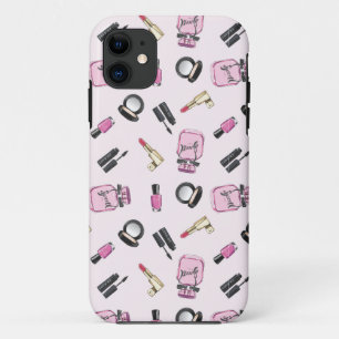 Cute Girly Pink Sweet Adorable Beauty Lipstick iPhone 11 Case