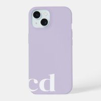 Cute Girly Purple Monogram 