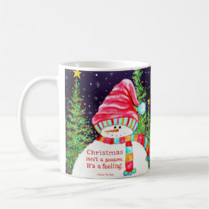 Cute Girly Snowman Christmas Inspirivity Coffee Mug