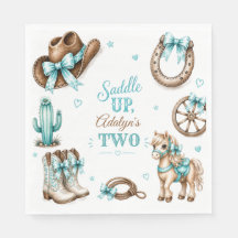 Cute Girly Western Cowgirl Horse Birthday