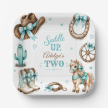 Cute Girly Western Cowgirl Horse Birthday
